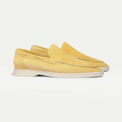 Classico | Mocasín de Gamuza — Amarillo Limón