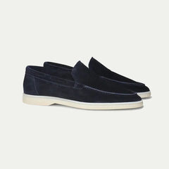 Classico | Mocasín de Gamuza — Azul Marino
