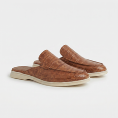 Yacht Croco | Mocasín Abierto — Cognac · Edición Limitada