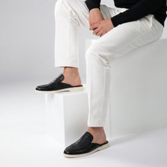 Yacht Croco | Mocasín Abierto — Negro · Edición Limitada