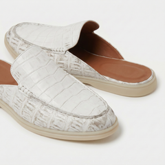 Yacht Croco | Mocasín Abierto — Blanco · Edición Limitada